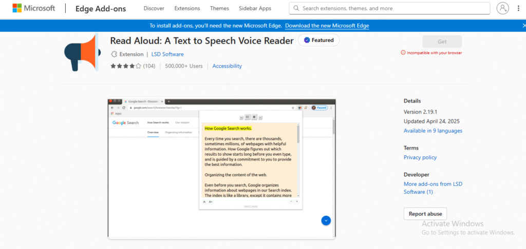 microsoft Text-to-Speech