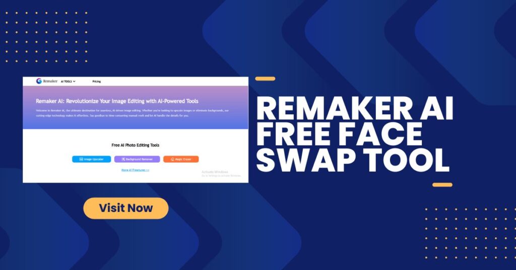 Remaker ai face swap free  tool