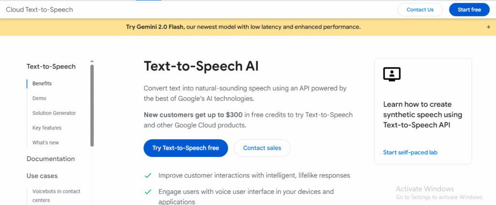 Google Text-to-Speech
